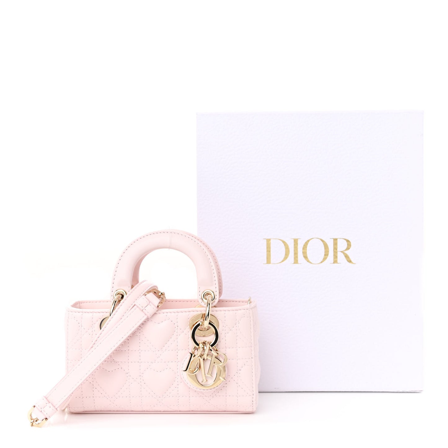 Lambskin Cannage Dioramour Micro Lady D-Joy Rose De Vents