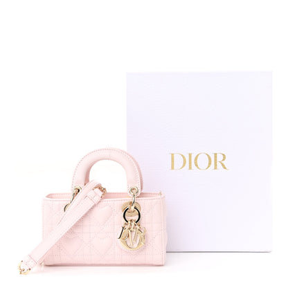 Christian Dior Lambskin Cannage Dioramour Micro Lady D-Joy Rose De Vents 11 of 11