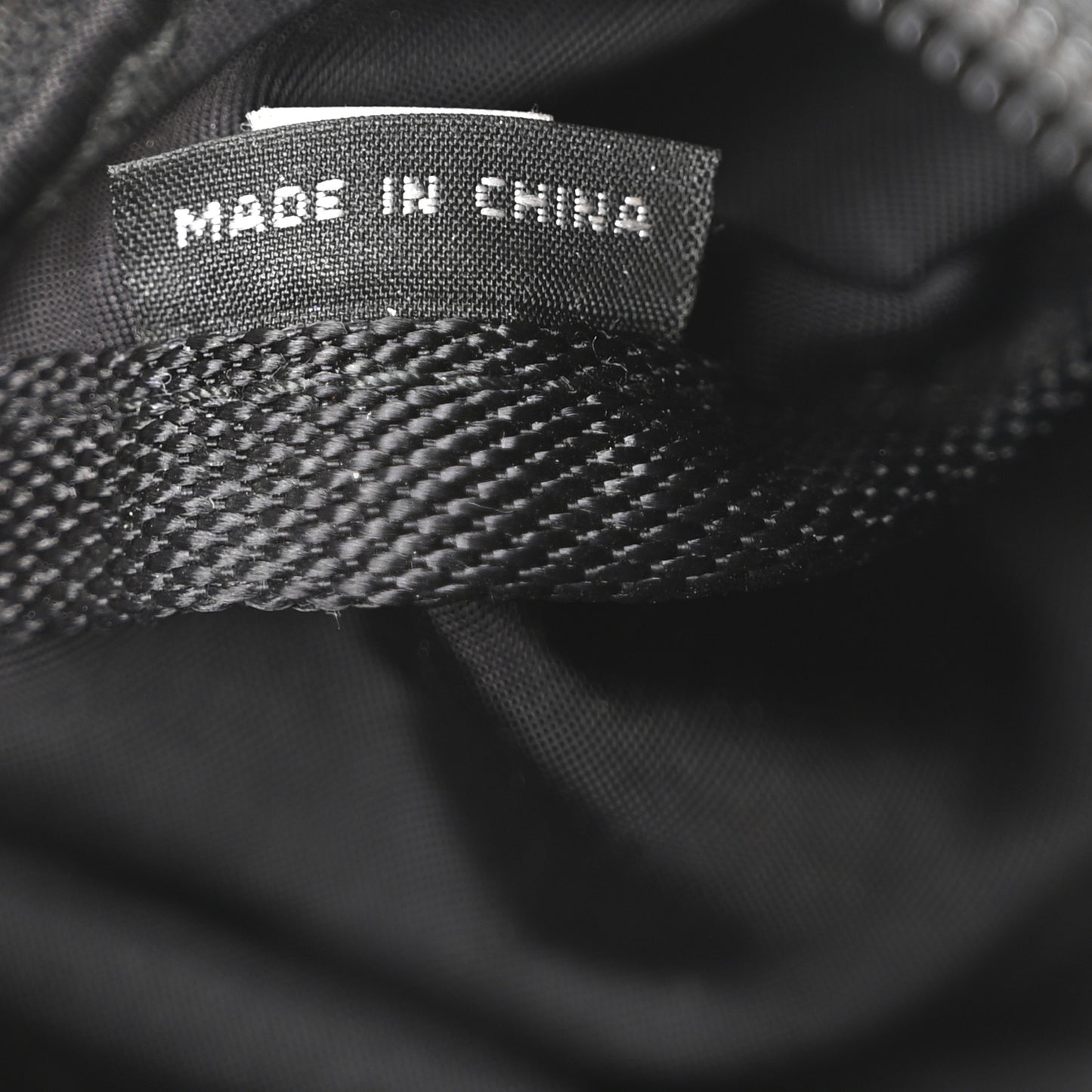 Nylon Metal Triple Pocket Belt Bag Black