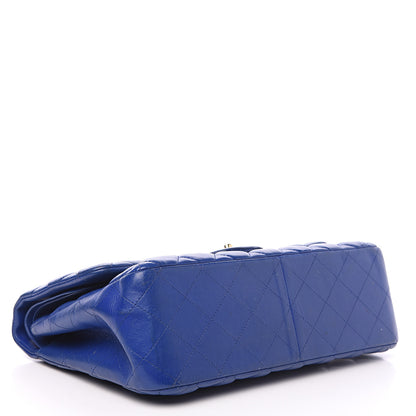 Chanel Lambskin Quilted Jumbo Double Flap Blue 3 of 20