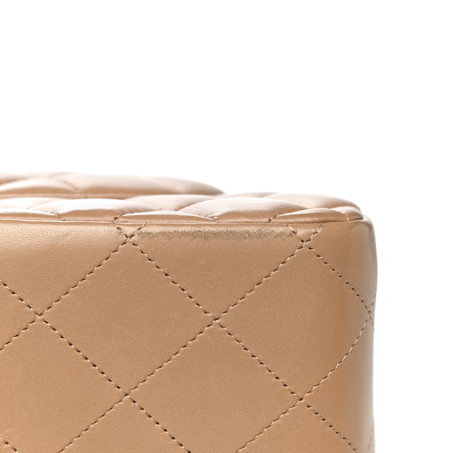 Chanel Lambskin Quilted Jumbo Double Flap Dark Beige 27 of 31