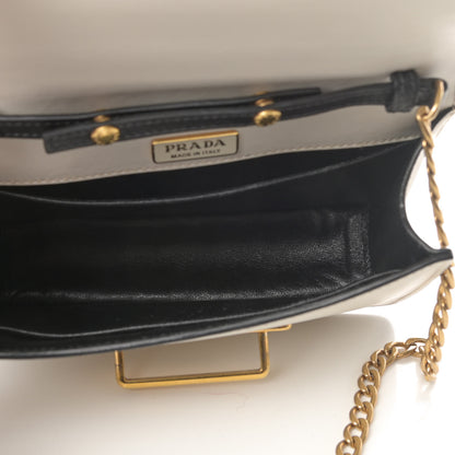 Prada City Calf Saffiano Astrology Cahier Bag Talco Black 4 of 6
