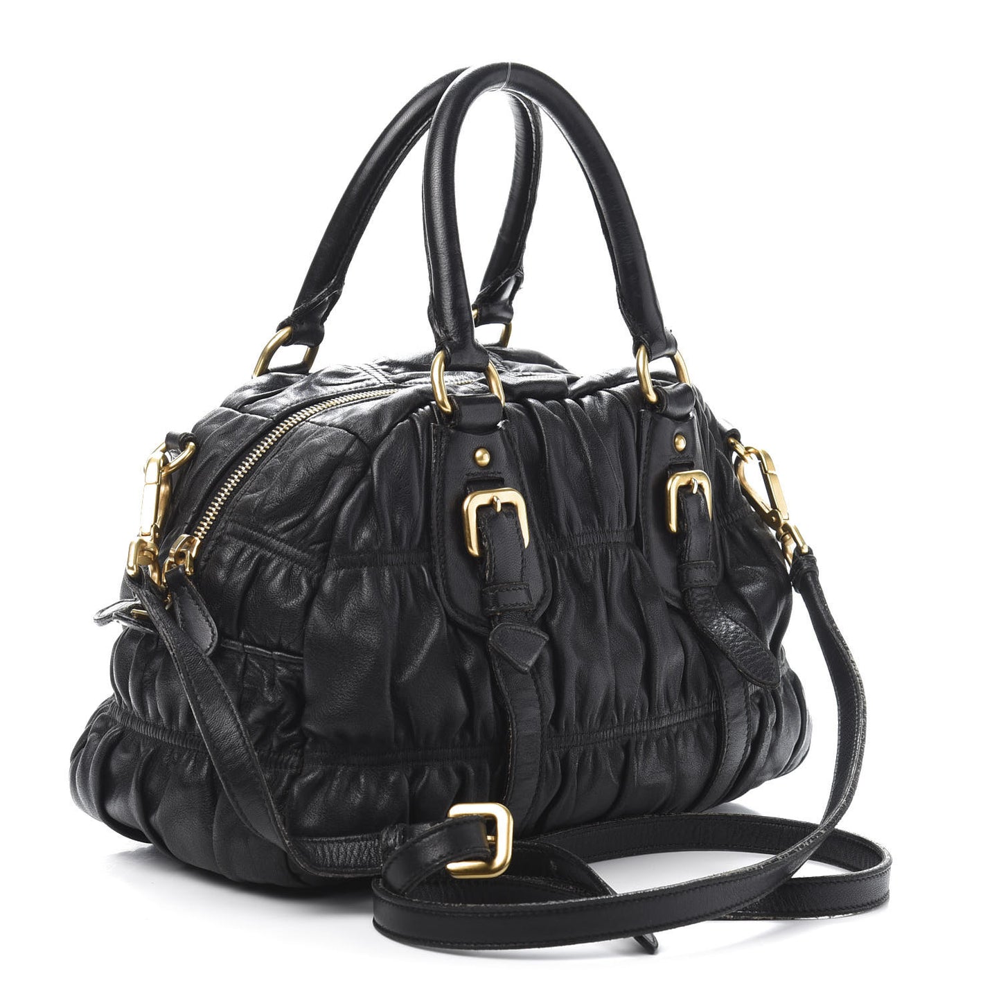 Nappa Gaufre Tote Black