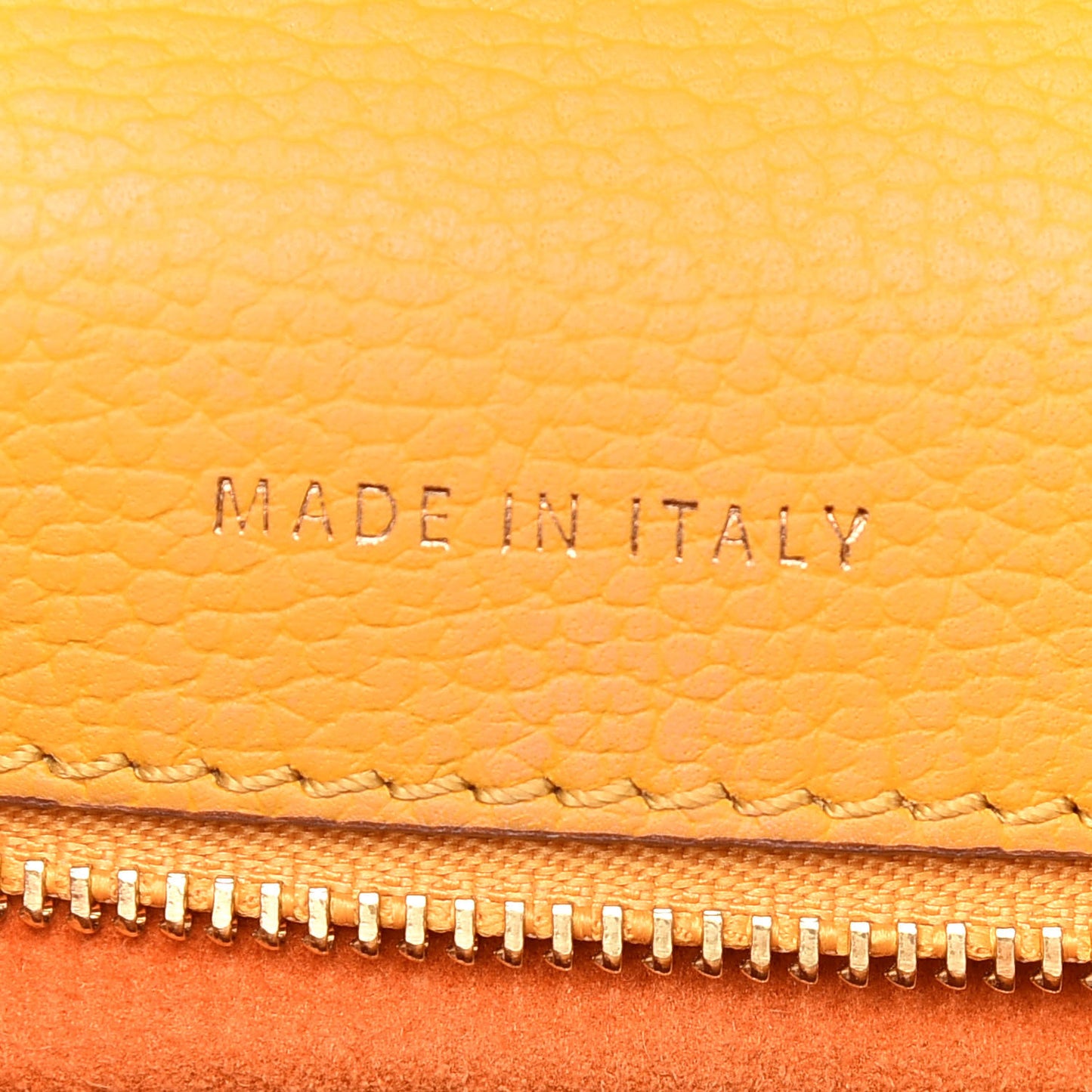 Grained Calfskin Small Patricia Satchel Golden Mango