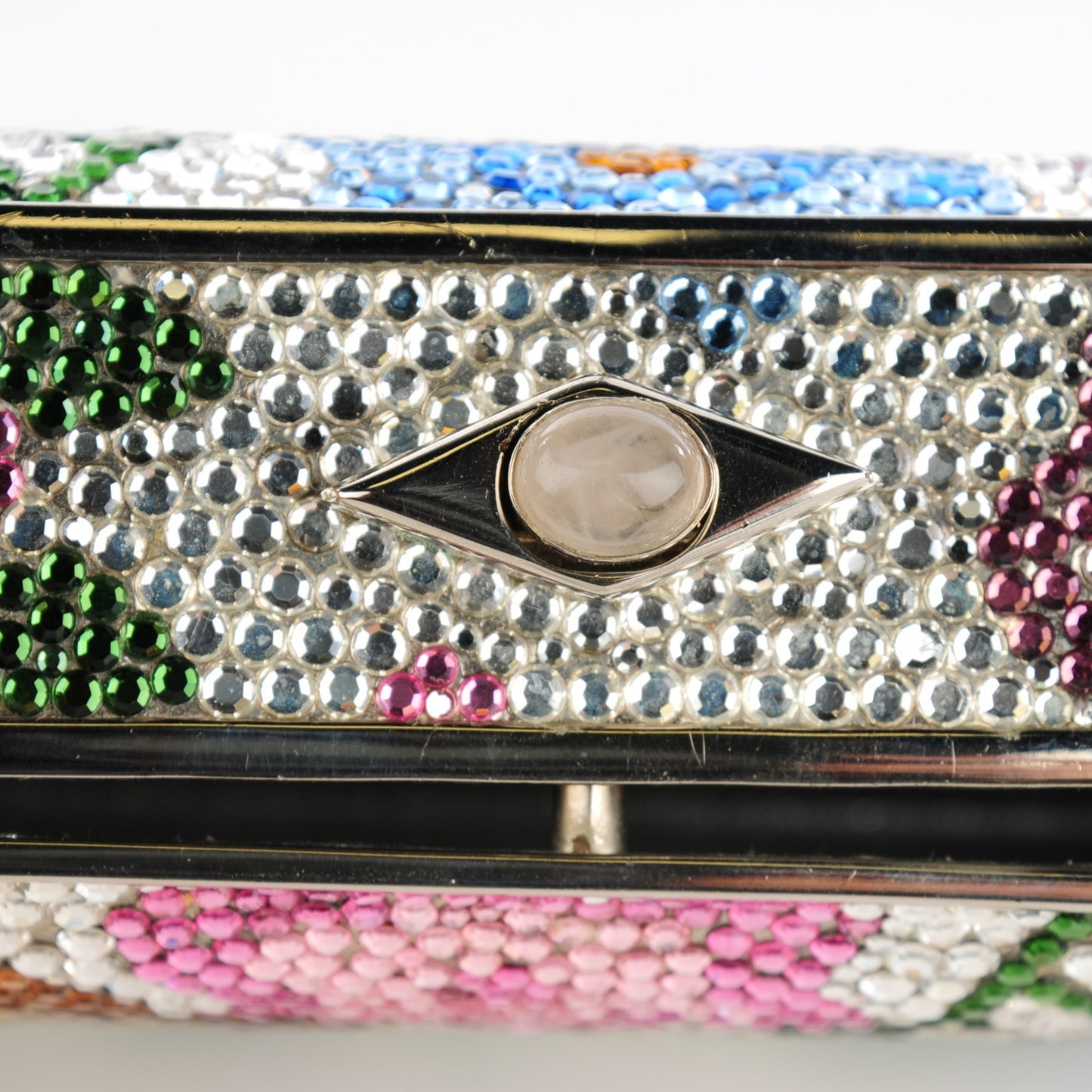 Swarovski Crystal Floral Miniaudiere Clutch