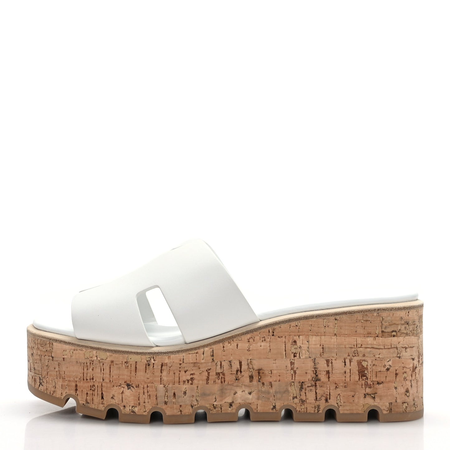 Calfskin Cork Eze 30 Sandals 39 White