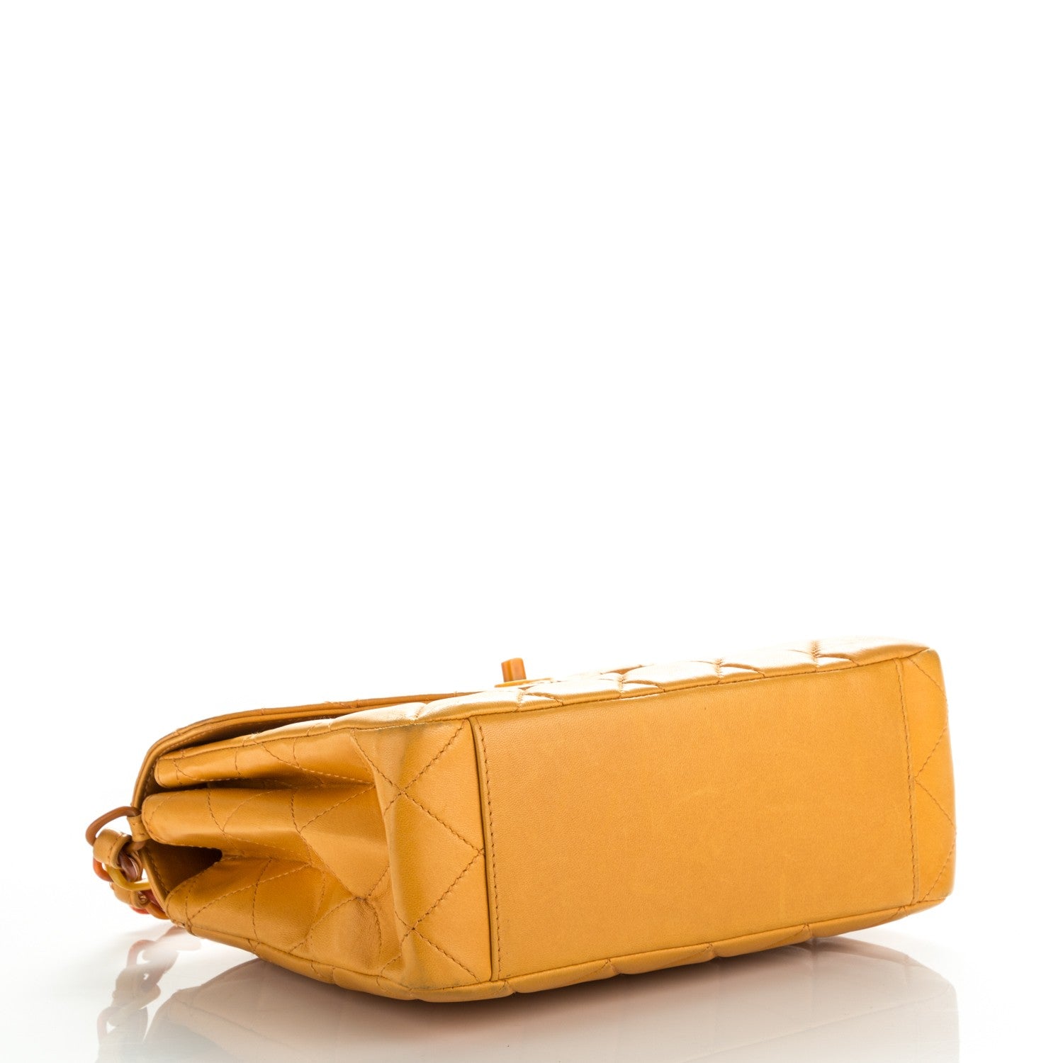 Chanel Lambskin Quilted Medium Bekko Chain Flap Mango 4 of 9