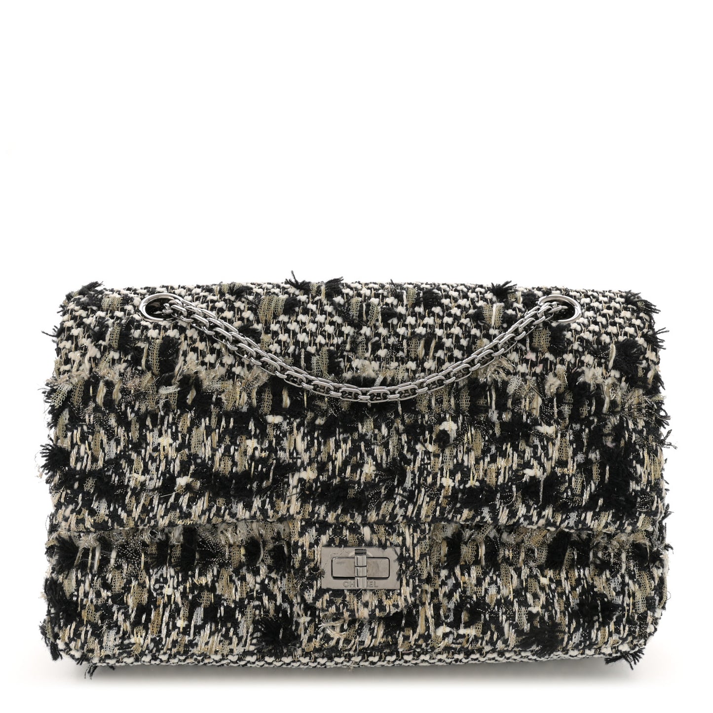 Tweed 2.55 Reissue 225 Flap Black White