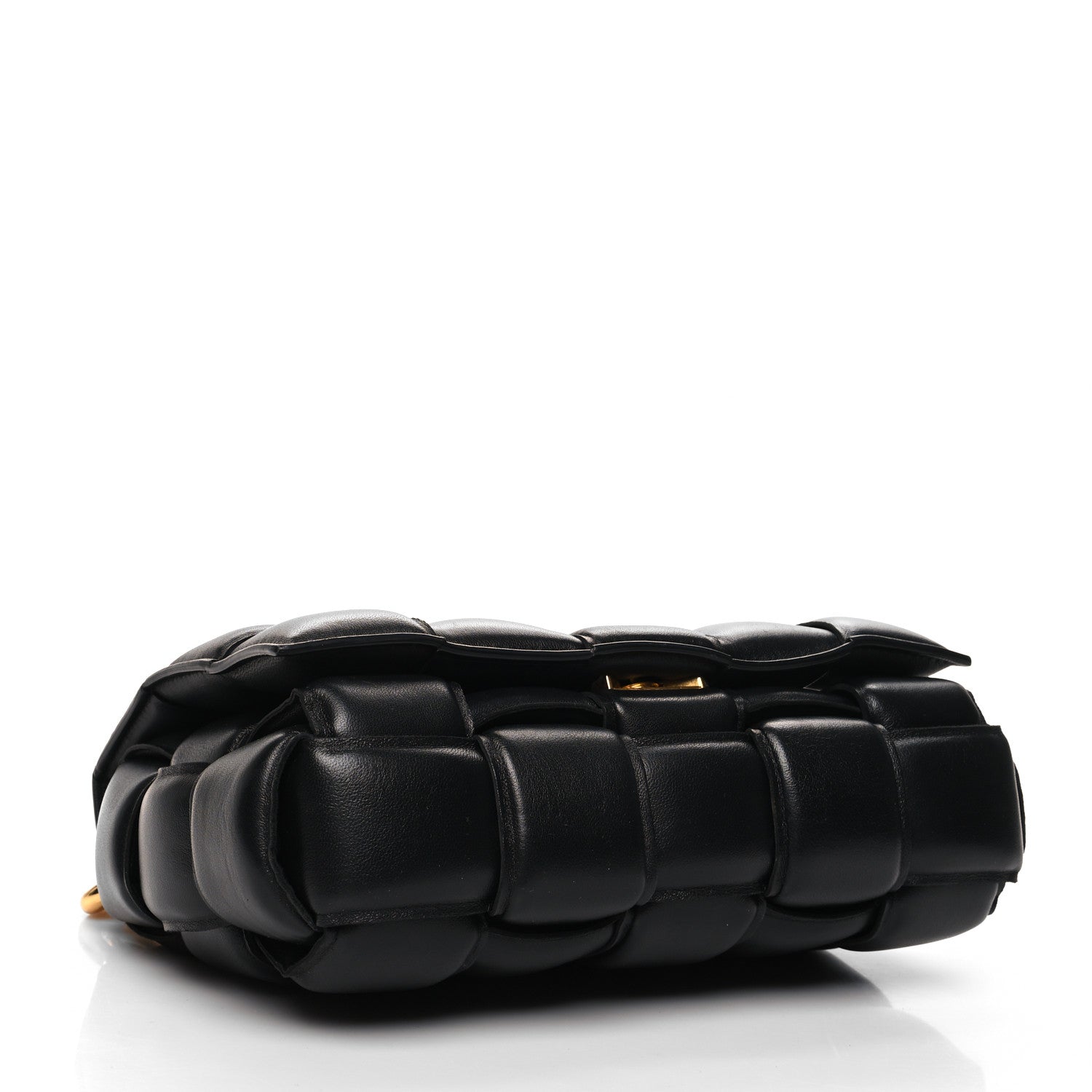 Bottega Veneta Lambskin Maxi Intreccio Padded Chain Cassette Crossbody Bag Black 4 of 13