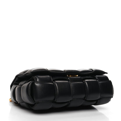 Bottega Veneta Lambskin Maxi Intreccio Padded Chain Cassette Crossbody Bag Black 4 of 13