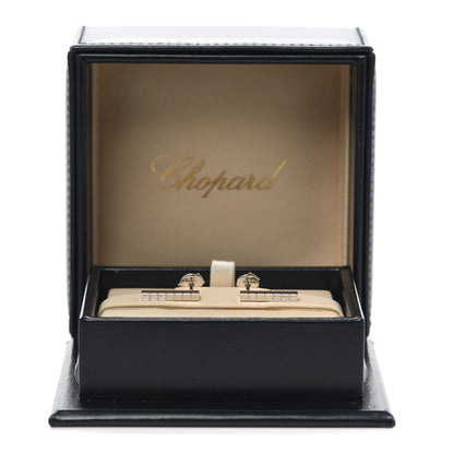 Chopard 18K White Gold Diamond Ice Cube Pure Stud Earrings 4 of 4