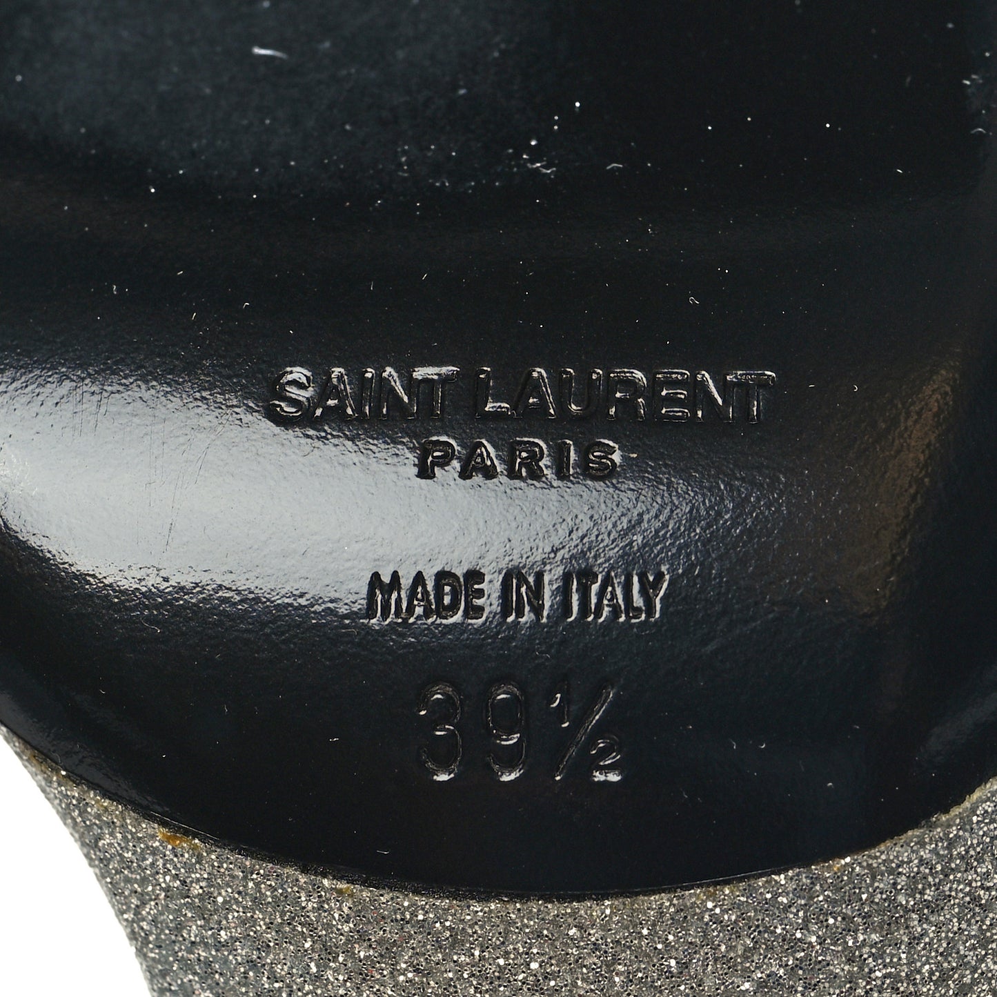 Glitter Amber 105 Ankle Strap Sandals 39.5 Silver