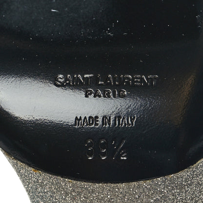 Saint Laurent Glitter Amber 105 Ankle Strap Sandals 39.5 Silver 7 of 8