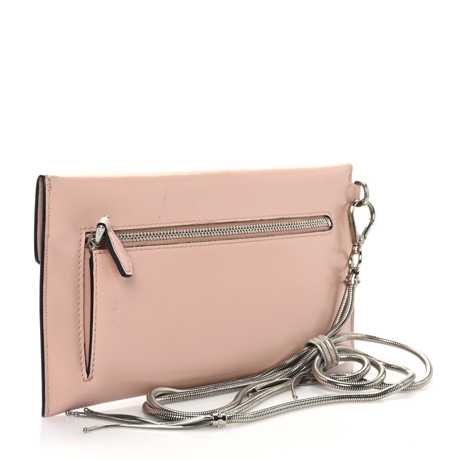 Prada Spazzolato Logo Wristlet Pesca 3 of 7