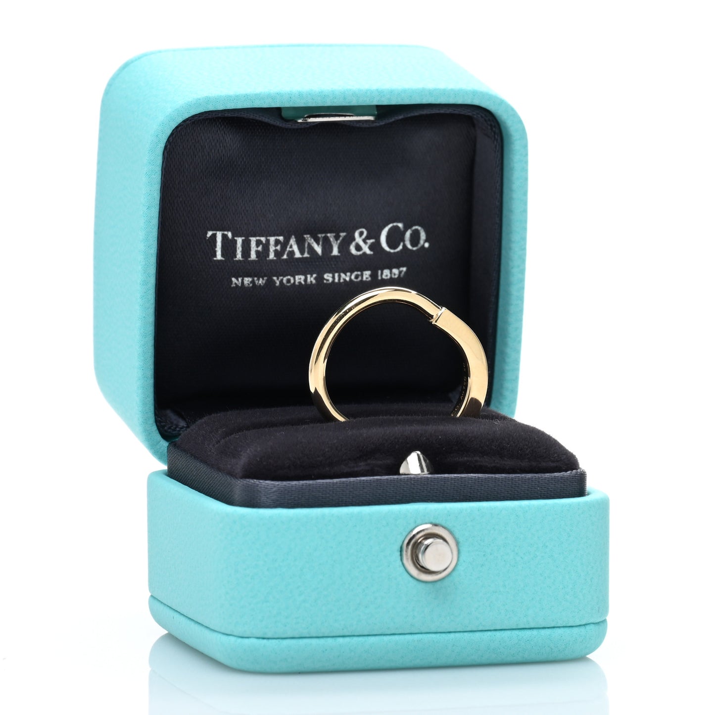 18K Yellow Gold Lock Ring 50 5.5