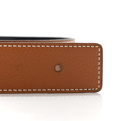 Hermes Box Togo 32mm Belt Strap 85 Black Gold 6 of 7