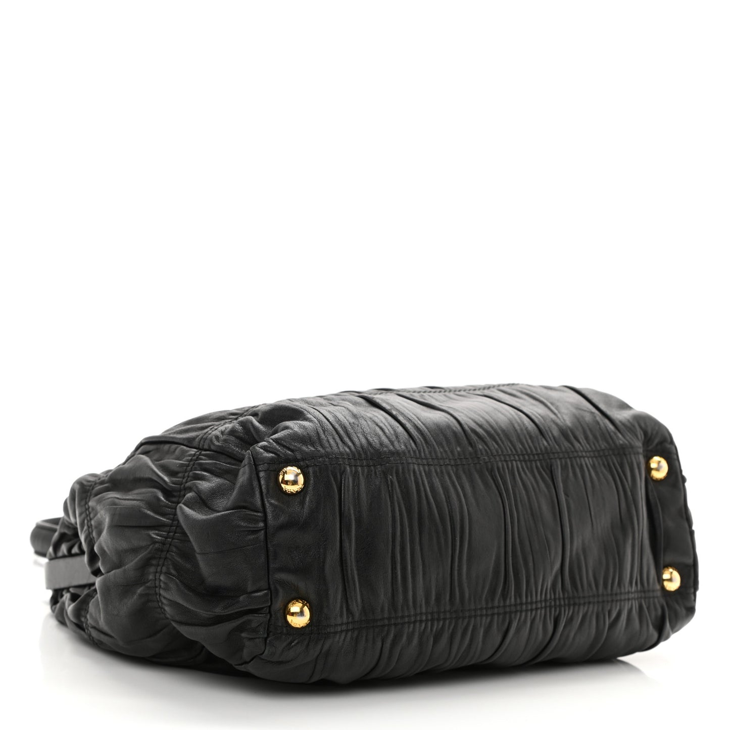 Nappa Dressy Gaufre Framed Tote Black