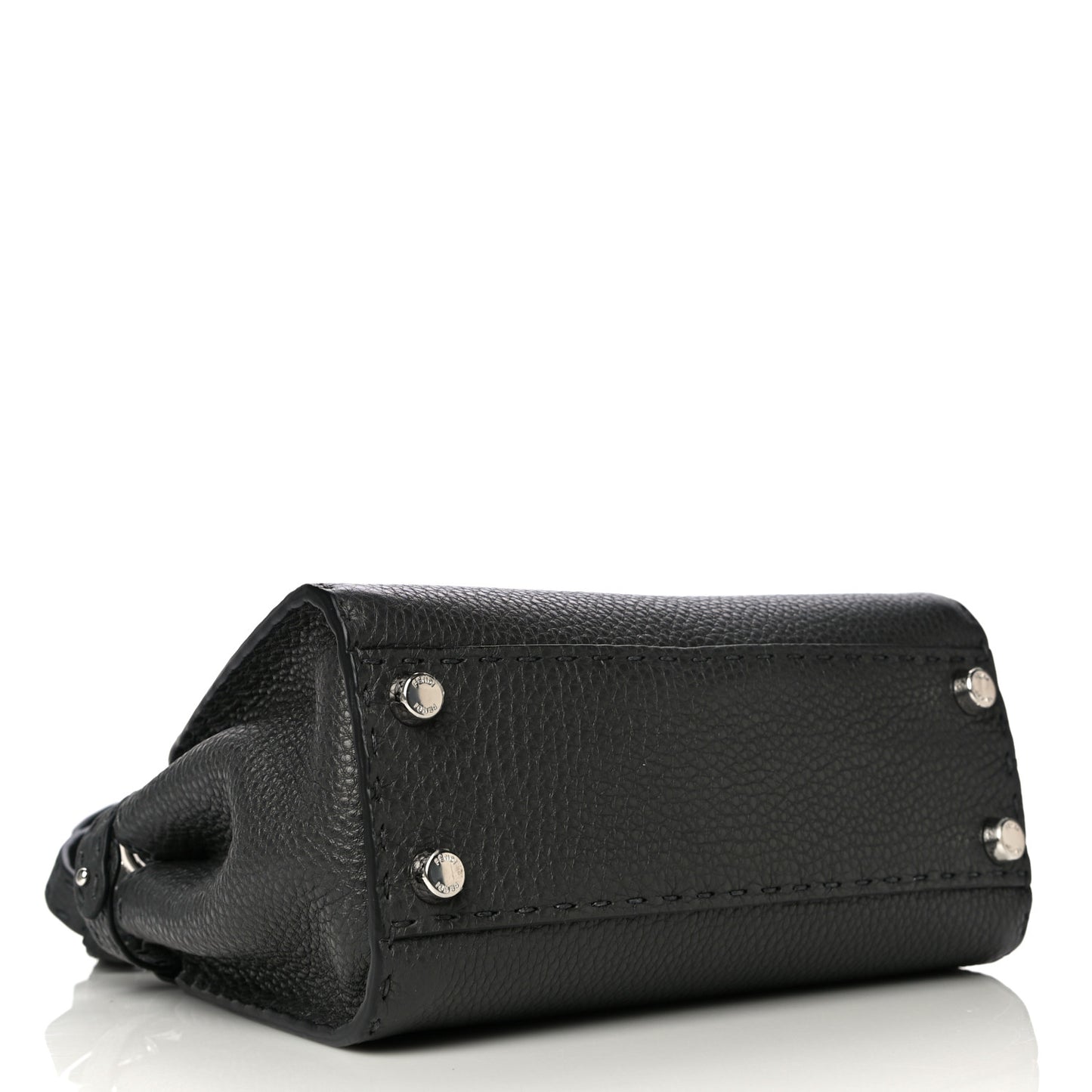 Cuoio Romano Selleria Bi-Color Mini Peekaboo Iconic Satchel Asfalto Latte