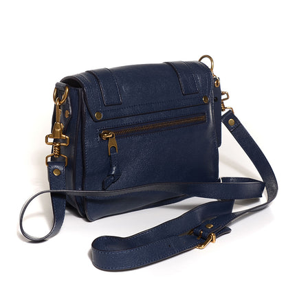 Proenza Schouler Lambskin PS1 Pouch Messenger Bag Midnight 3 of 12