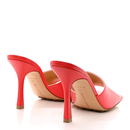 Bottega Veneta Lambskin Stretch Mule Sandals 39 Bright Red 4 of 8