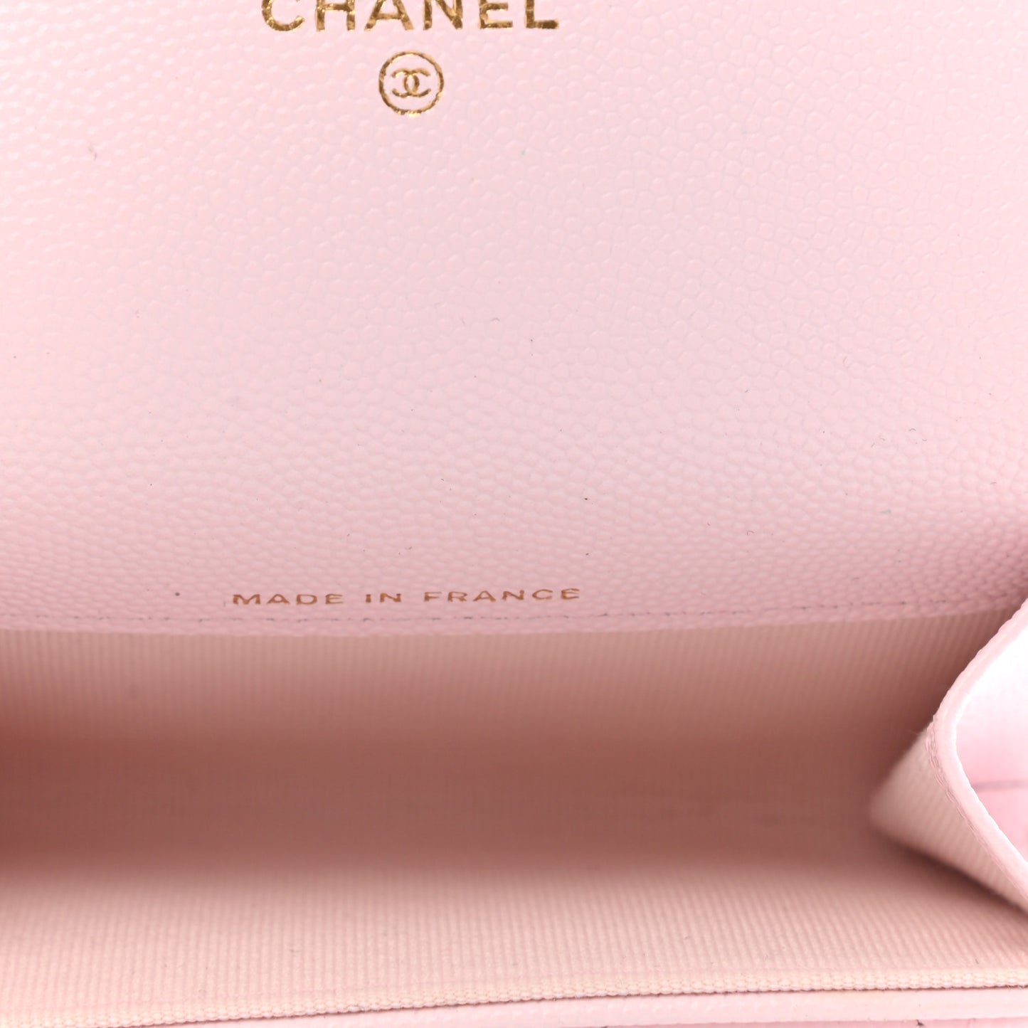 Caviar Quilted Flap Card Holder Wallet Light Pink