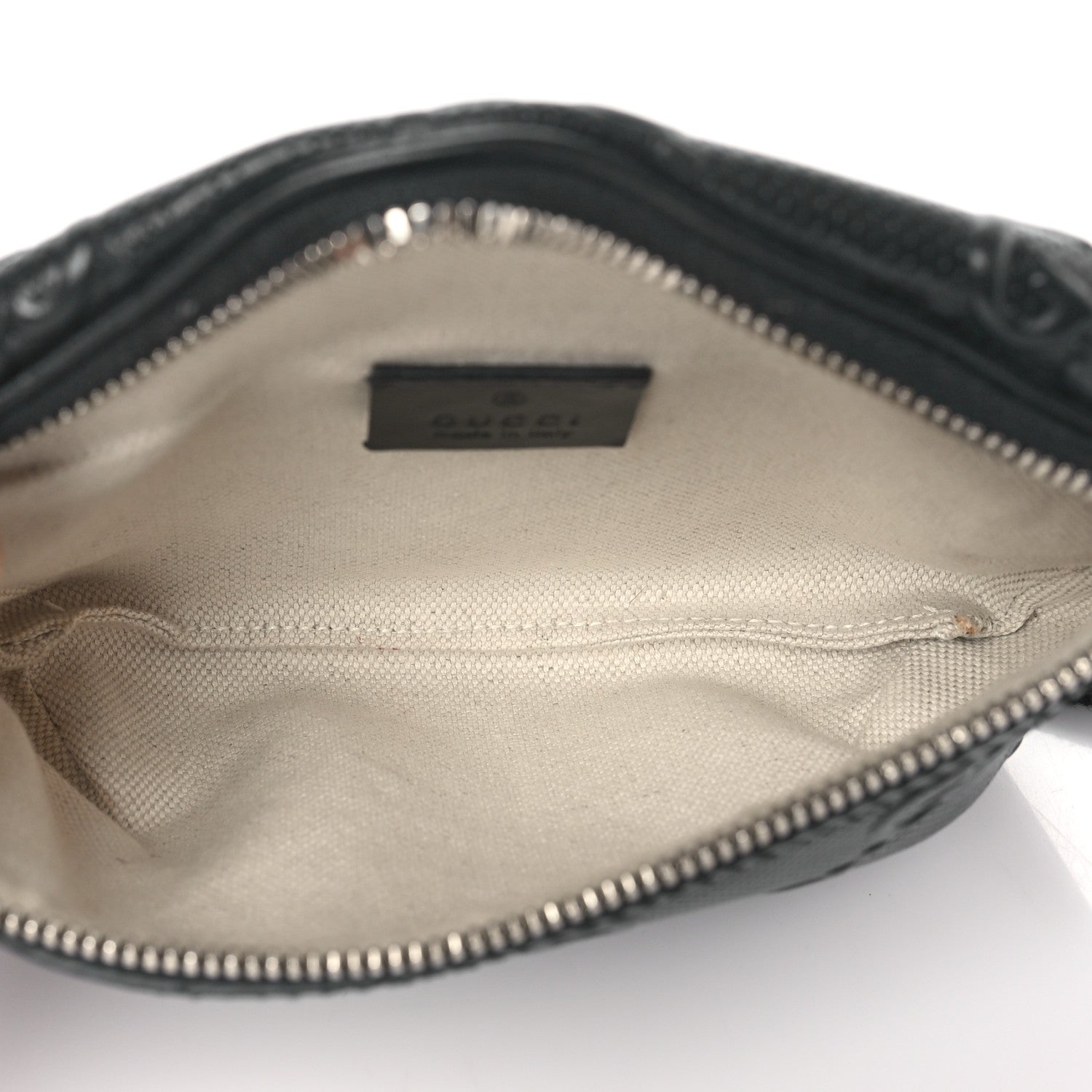 Gucci Calfskin GG Tennis Embossed Belt Bag Black 5 of 9