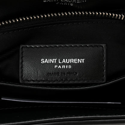 Saint Laurent Calfskin Y Quilted Monogram Toy Loulou Crossbody Bag Black 6 of 10