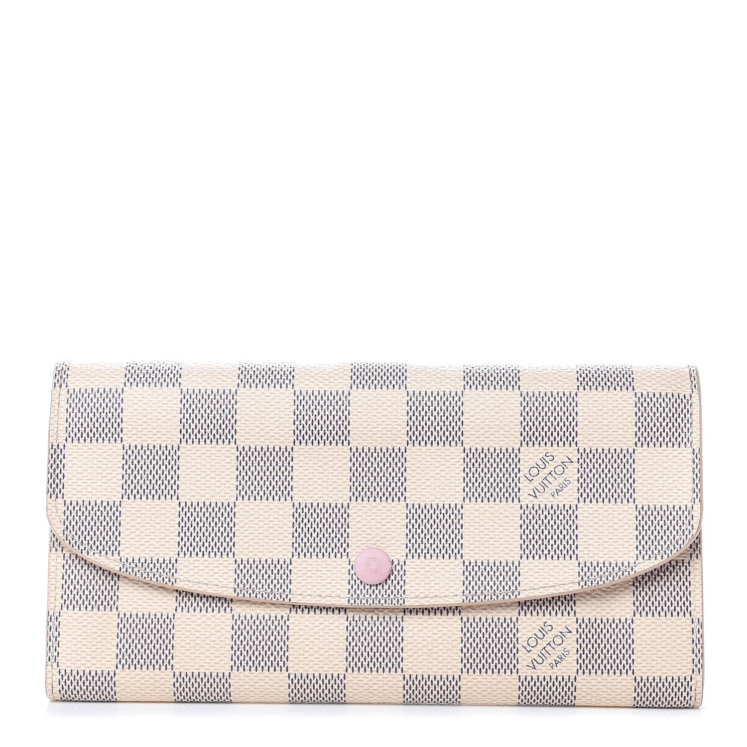 Louis Vuitton Damier Azur Emilie Wallet Rose Ballerine 1 of 11