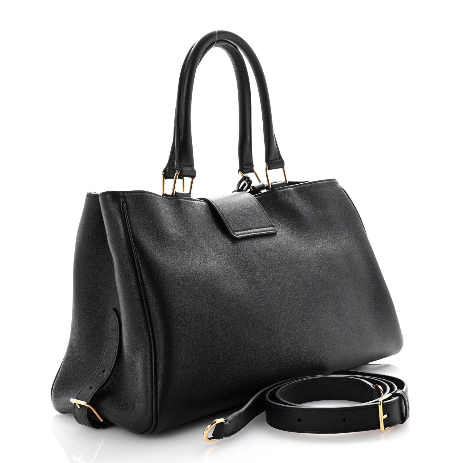 CELINE ブラック Celine Supple Calfskin Medium Appoline Black 1659752 – FASHIONPHILE