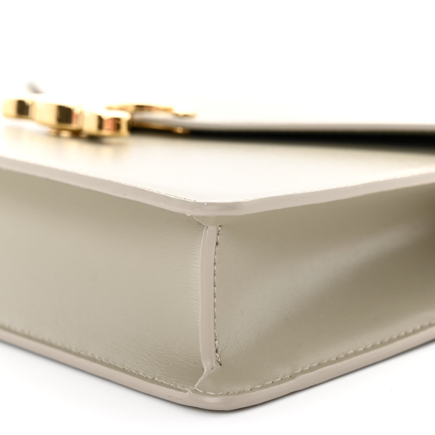 Celine Shiny Calfskin Triomphe Margo Wallet on Chain Green Clay 10 of 10
