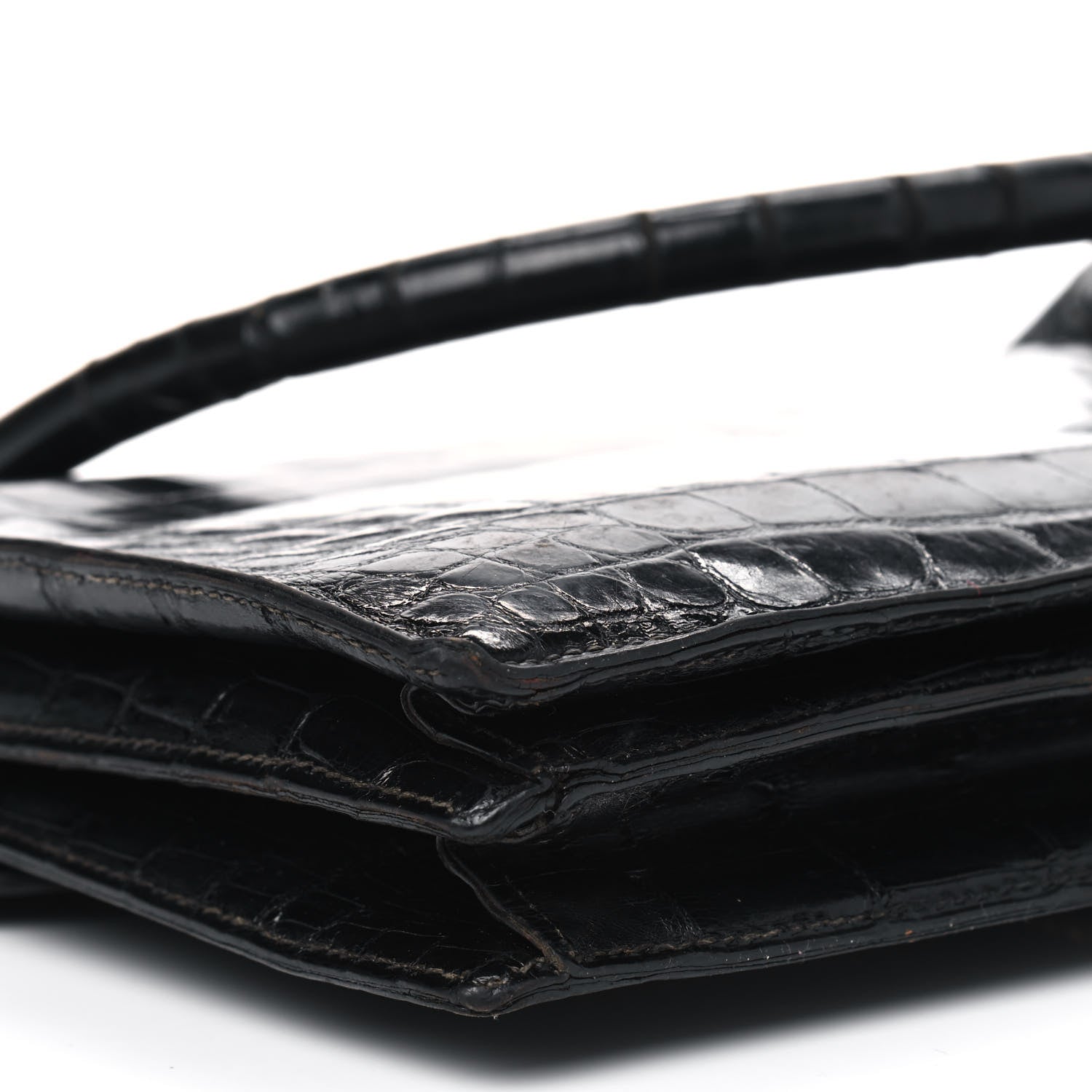 Hermes Shiny Crocodile Sac Cordeliere Black 8 of 13