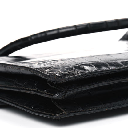 Hermes Shiny Crocodile Sac Cordeliere Black 8 of 13