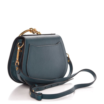 Chloe Calfskin Suede Small Nile Bracelet Bag Teal 4 of 8