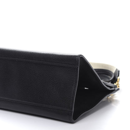 Gucci Grained Calfskin Web Crystal Butterfly Stripe Medium Totem Top Handle Bag Black 7 of 14