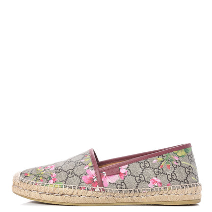 Gucci GG Supreme Monogram Blooms Espadrilles 42 Beige Multicolor Dry Rose 1 of 9