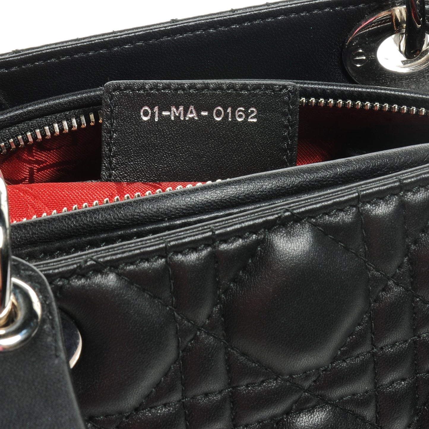 Lambskin Cannage Medium Lady Dior Black
