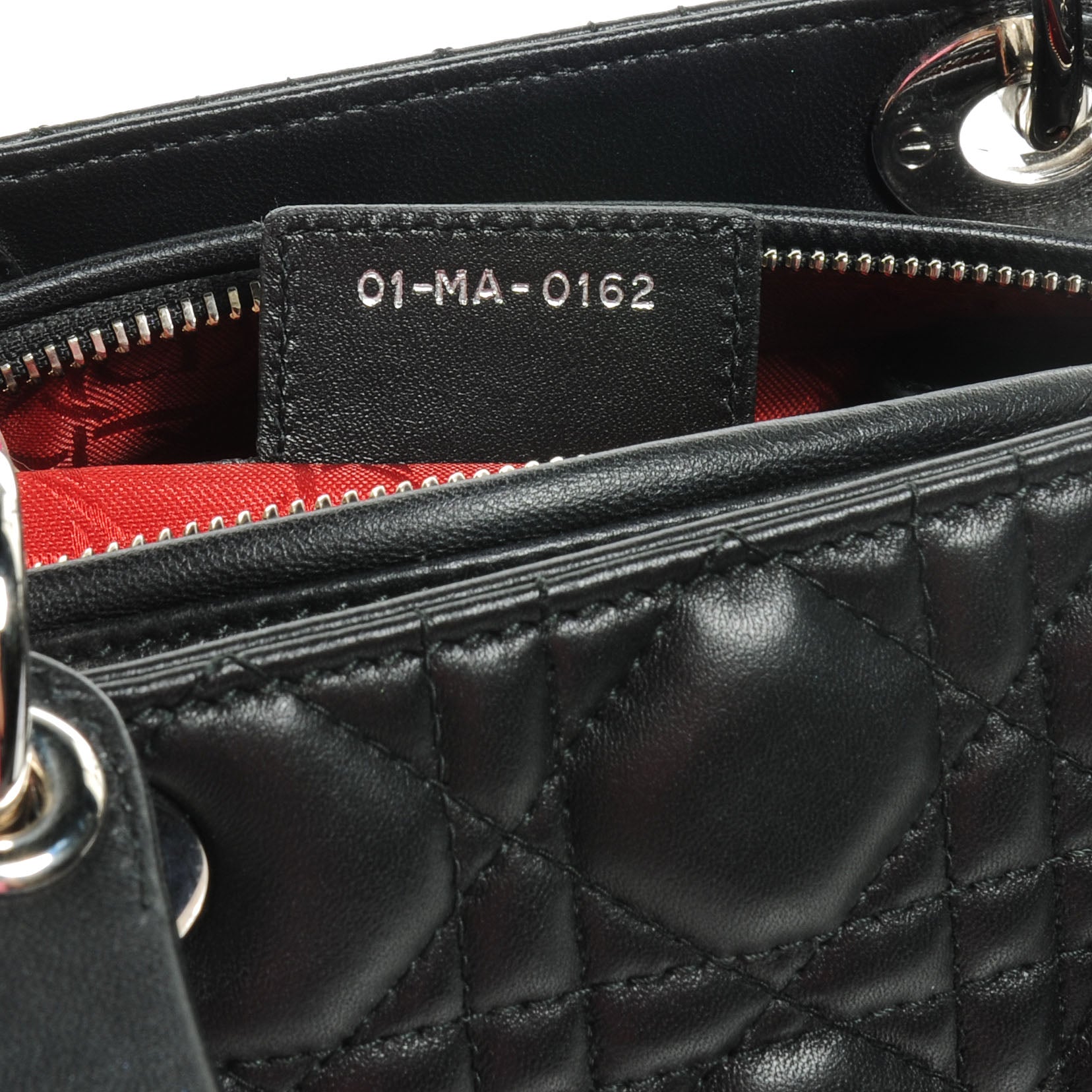 Christian Dior Lambskin Cannage Medium Lady Dior Black 8 of 8