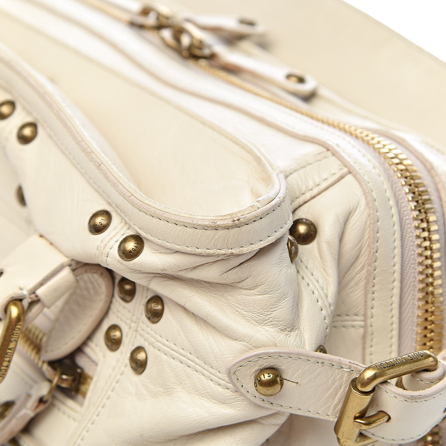 Louis Vuitton Lambskin Riveting White 10 of 28