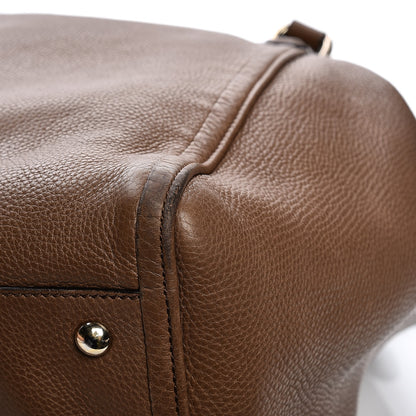 Gucci Pebbled Calfskin Medium Soho Shoulder Bag Brown 12 of 16