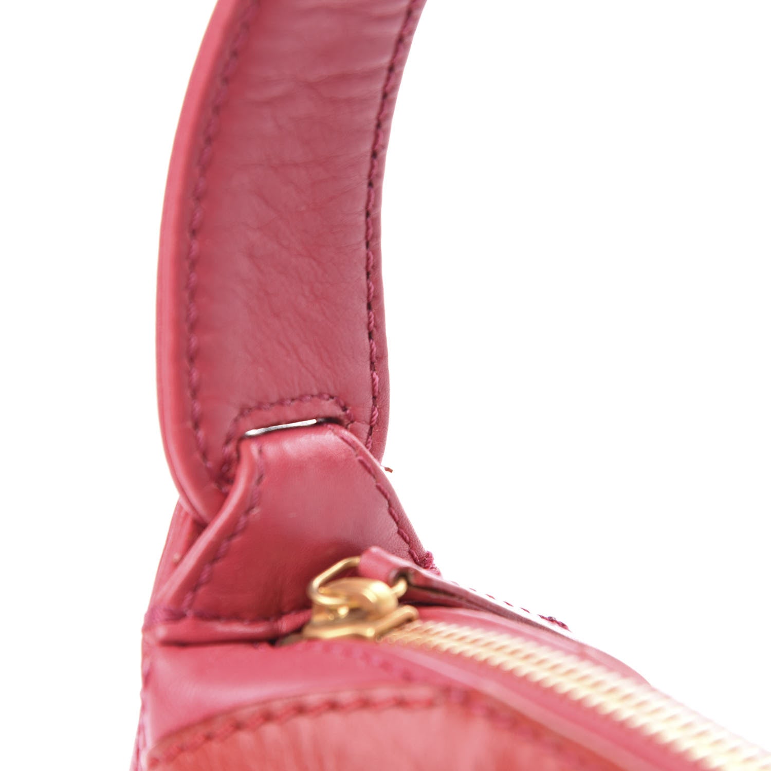 Chanel Lambskin CC Stitched Small Shoulder Bag Red Pink 8 of 12