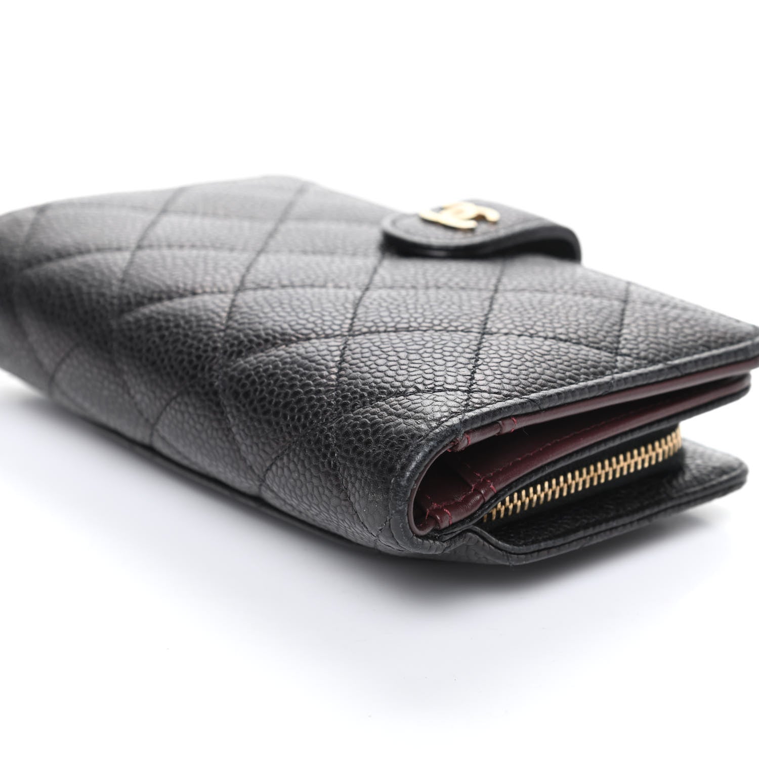 Chanel Caviar Quilted Zipped Pocket Wallet Black 10 of 10