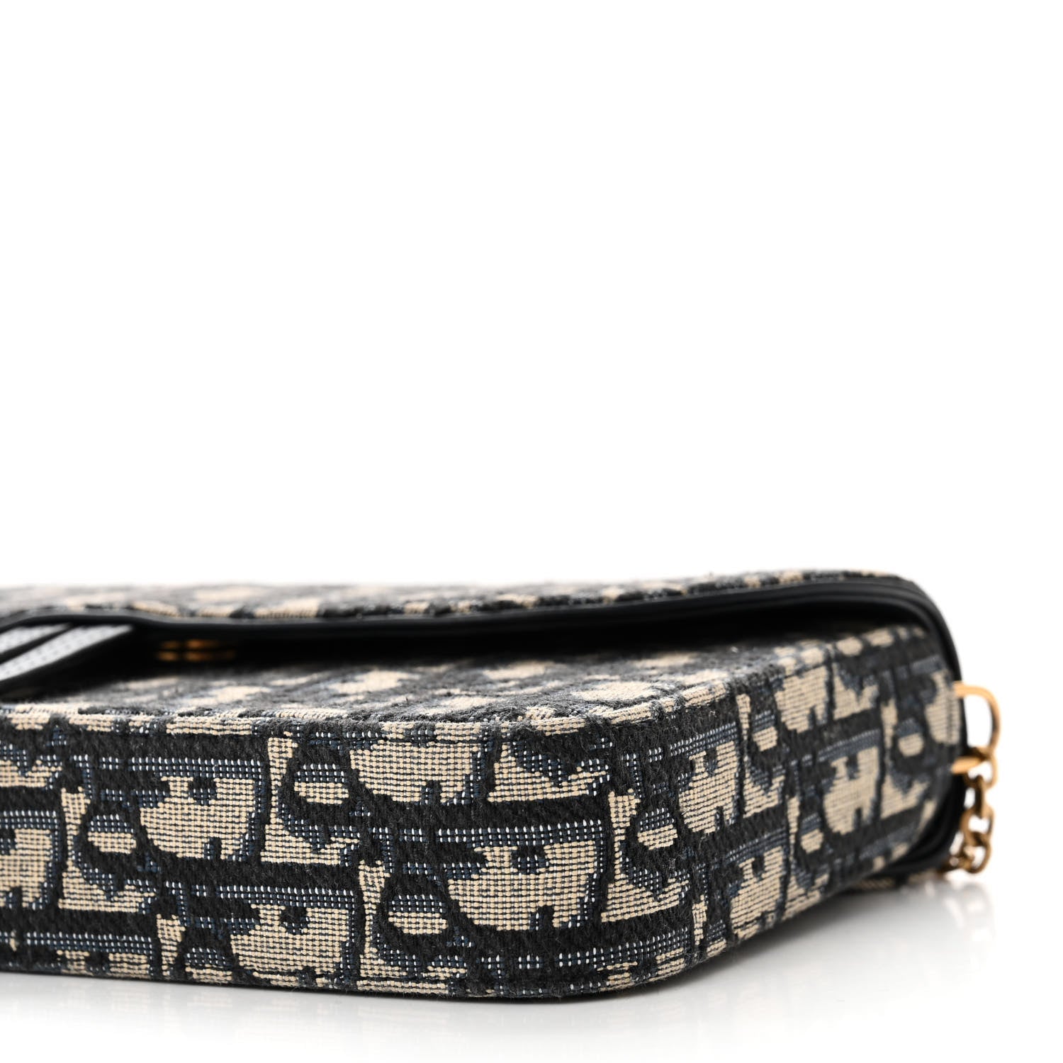 Christian Dior Oblique Saddle Chain Pouch Blue 10 of 11