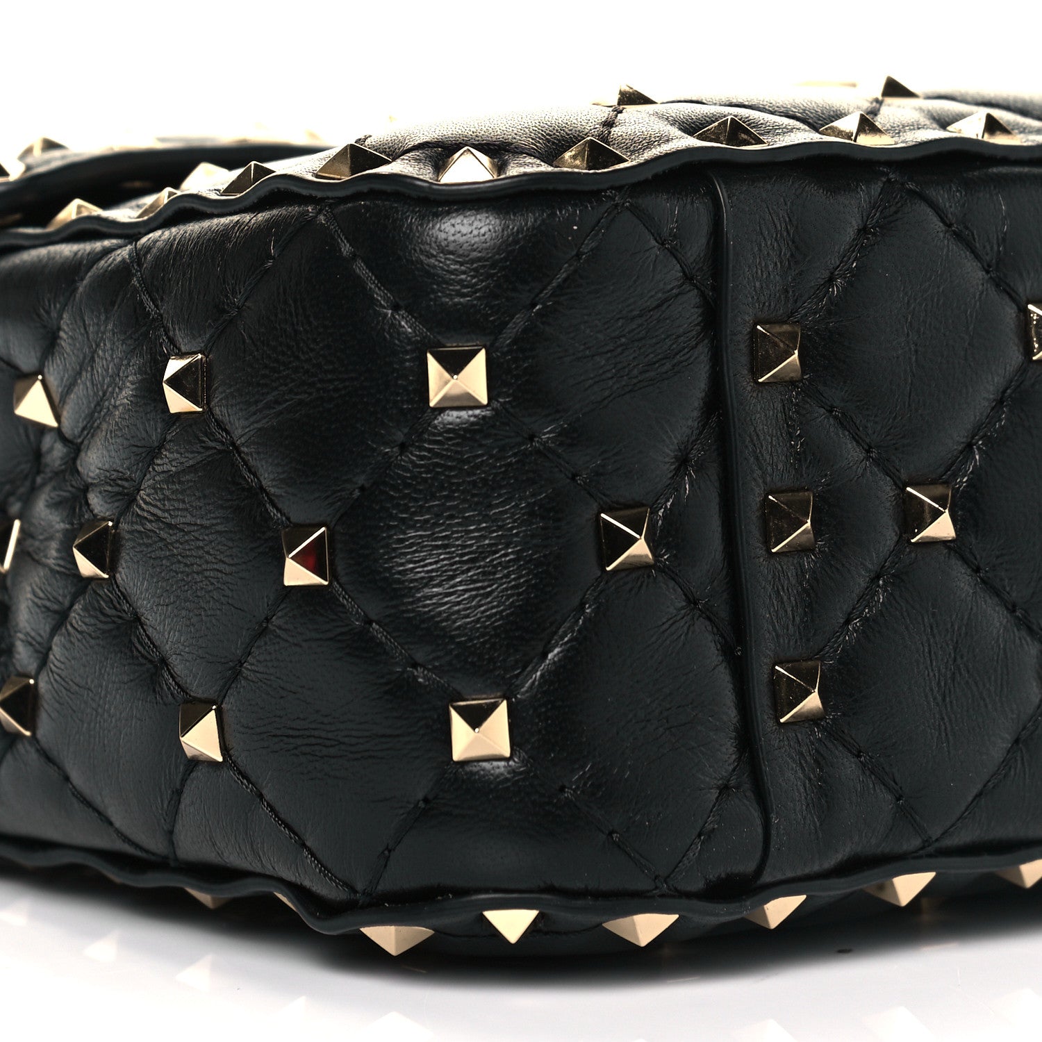 Valentino Garavani Lambskin Medium Rockstud Spike Shoulder Bag Black 8 of 10