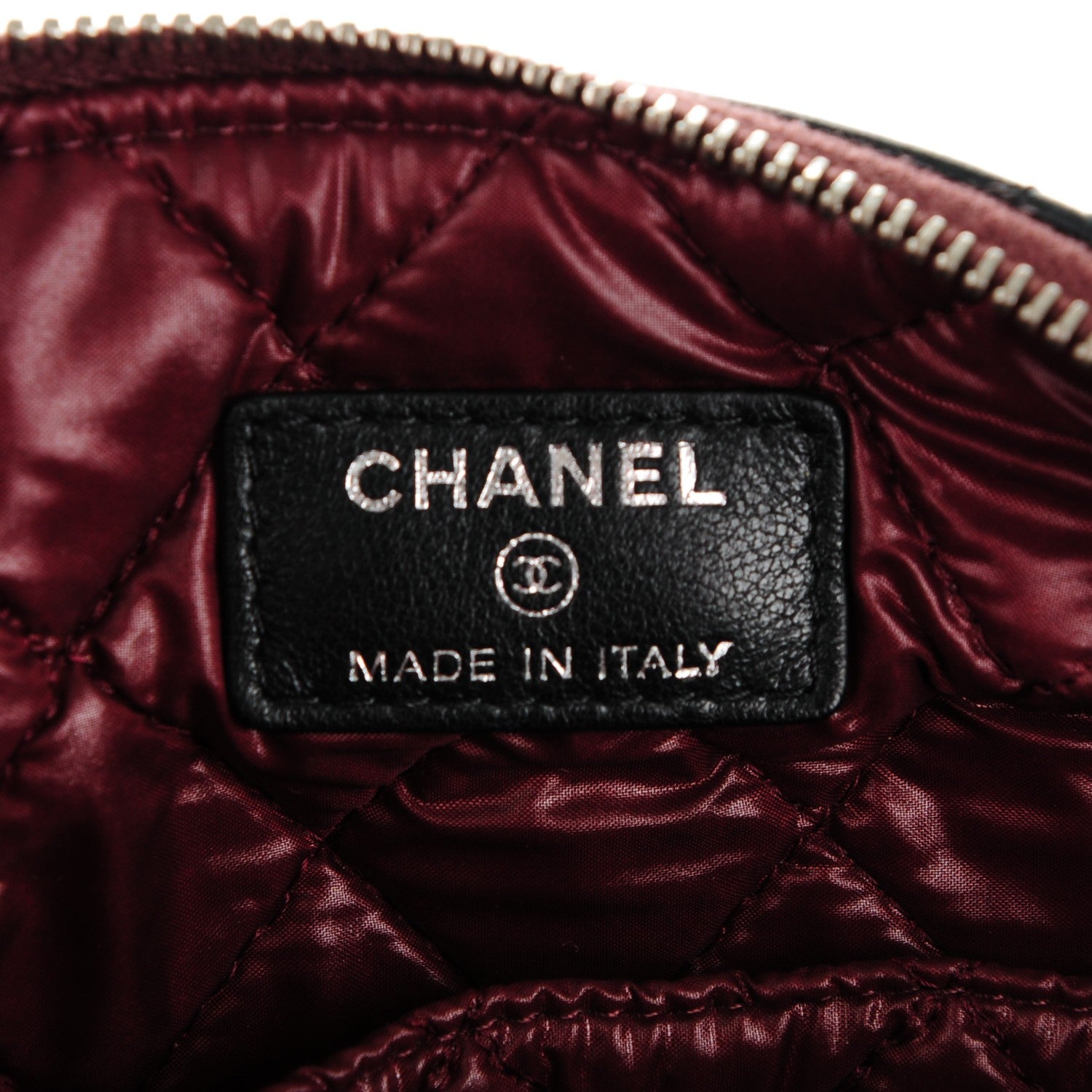 Chanel Lambskin Quilted Large Cosmetic Case Black 6 of 8