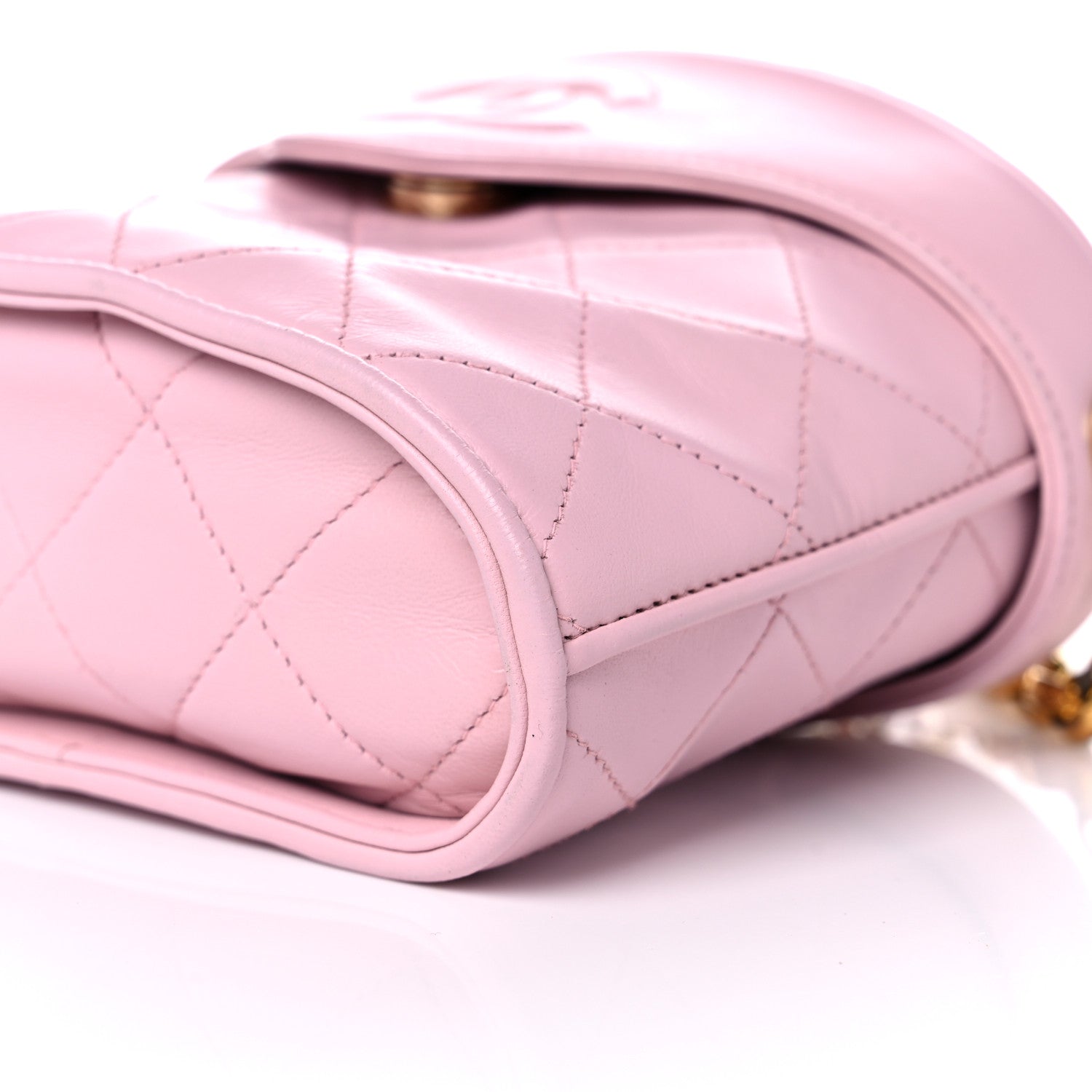 Chanel Lambskin Quilted Tassel Shoulder Bag Pink 22 of 23