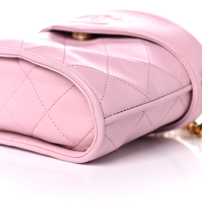 Chanel Lambskin Quilted Tassel Shoulder Bag Pink 22 of 23