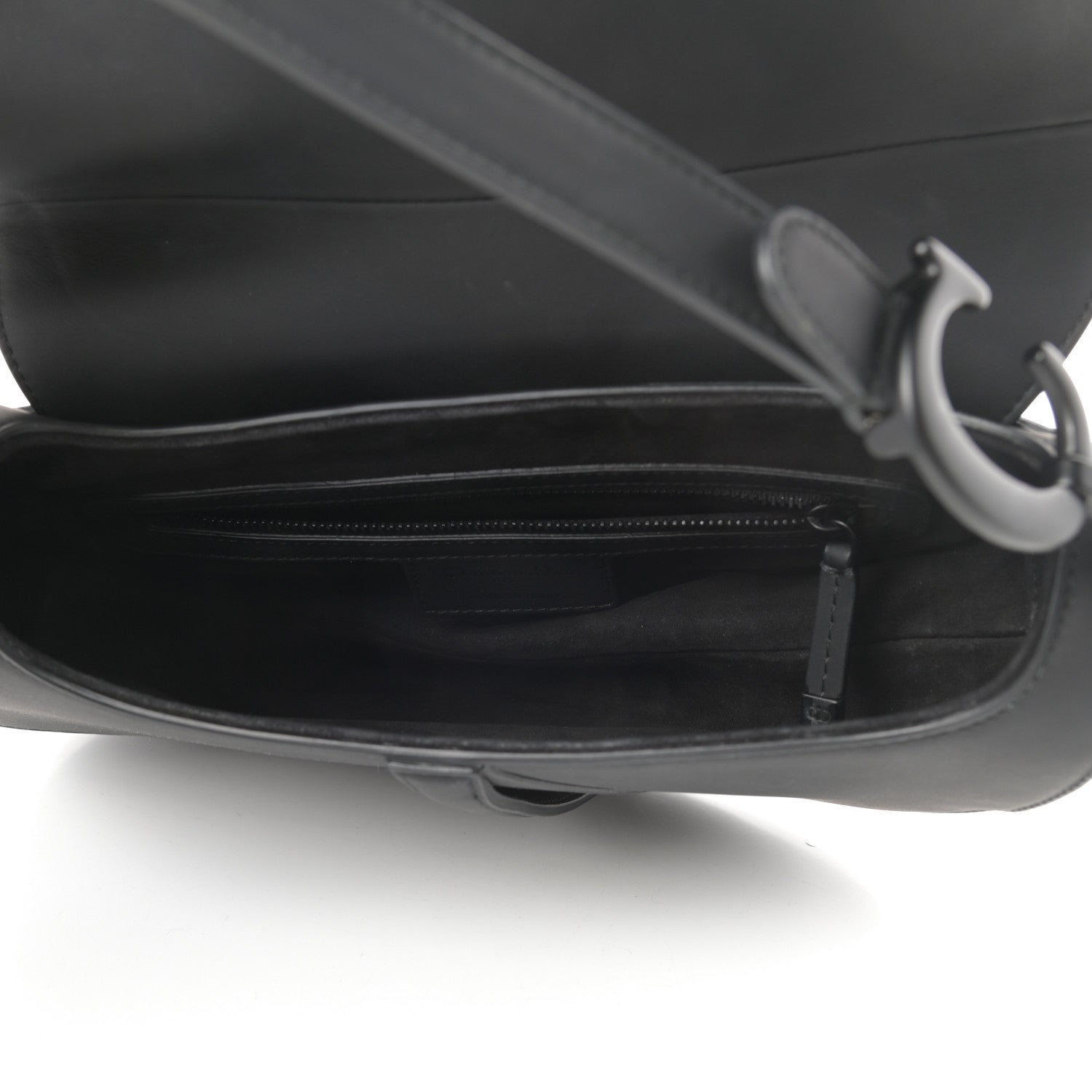 Christian Dior Ultra Matte Calfskin Saddle Bag Black 5 of 12