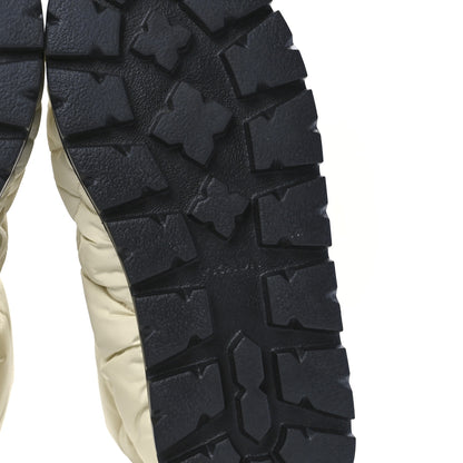 Prada Re-Nylon Piuma Triangle Logo Padded Drawcord 20mm Snow Boots 40 Avorio 6 of 9