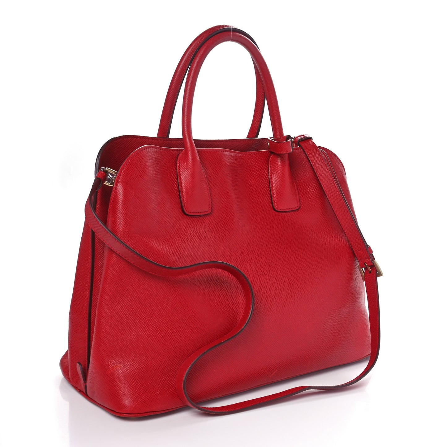 Saffiano Cuir Open Promenade Tote Fuoco