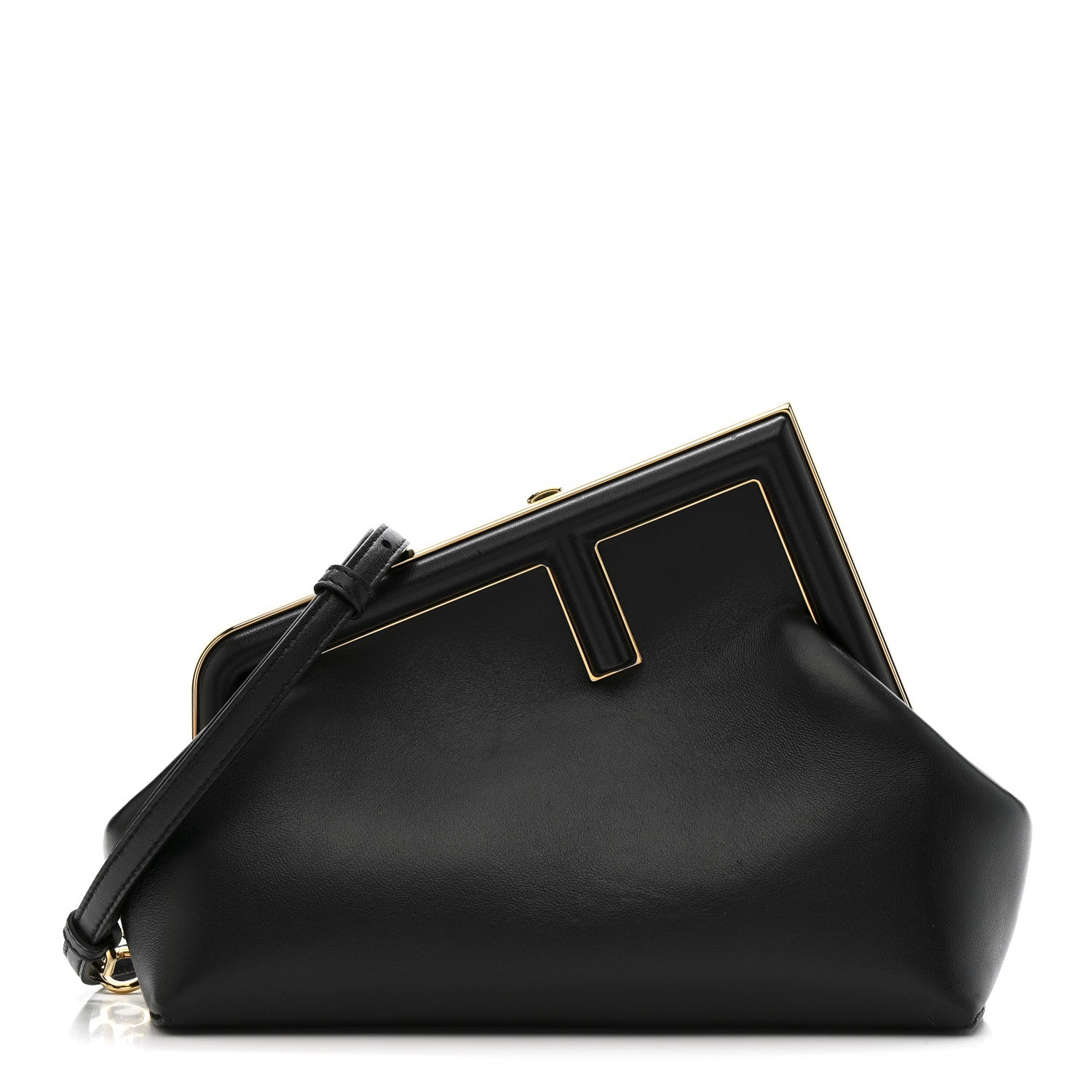 Fendi Shiny Nappa Small Fendi First Black 1 of 10